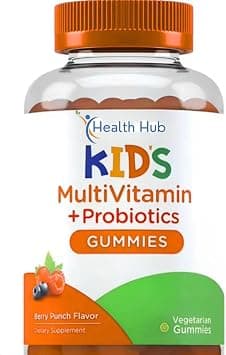 Health Hub Kids Multivitamin + Probiotics Gummies, Berry Punch Flavor, Vegetarian, Dietary Supplement على Amazon.ae - متتبع الأسعار