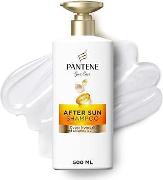 Pantene Sun Care After Sun Shampoo, Detox from Salt & Chlorine Buildup, Sparkling Fresh Scent, Transparent Formula, 500ml - Best Deal Finder