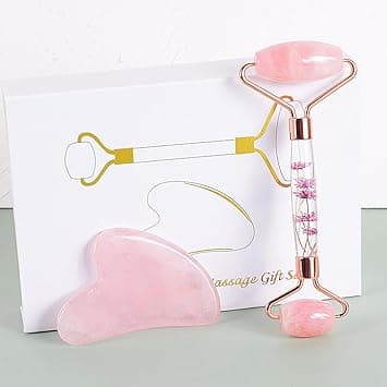 Gua Sha &amp; Jade Roller Set: Reduce Puffiness &amp; Redness, Boost Skin Care Routine, Ideal Self-Care Gift for Men &amp; Women, Premium Facial Tools on Amazon.ae - Price Tracker