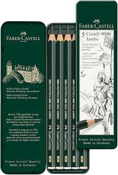 Faber-Castell Jumbo 9000 Sketch Pencil 5-Piece Set - Best Deal Finder