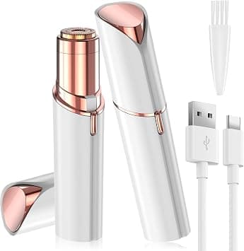 Roshan Facial Hair Remover for Women, Face Hair Trimmer, Rechargeable Women's Facial Shaver, Painless Lady Shavers for Women for Face Hair, Upper Lips, Peach Fuzz, Bikini Body-White على Amazon.ae - متتبع الأسعار