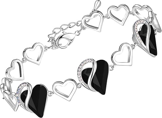 Leafael Infinity Love Heart Bracelet Made with Swarovski Crystals Amethyst Dark Pink February Birthstone Jewelry Gifts for Women on Amazon.ae - Price Tracker