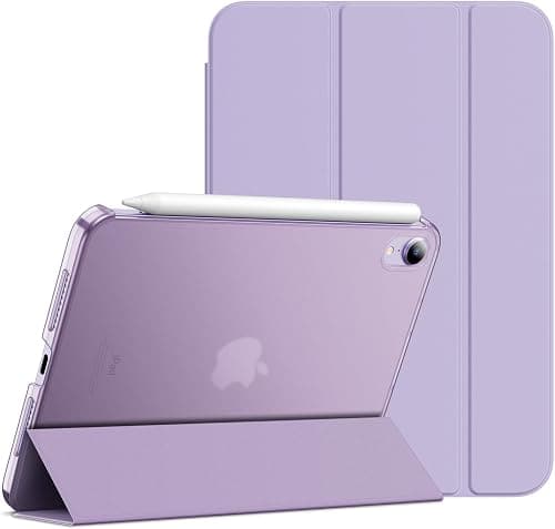 JETech Case for iPad mini A17 Pro/6th Gen (2024/2021), Purple | Slim Translucent Back Design, Tri-Fold Stand, Auto Wake/Sleep, Lightweight Shockproof Cover على Amazon.ae - متتبع الأسعار