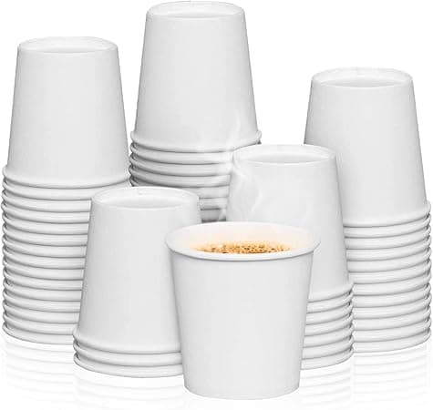 MARKQ [100 Cups] 4 oz. White Paper Cups- Available in 7oz, 8oz, 12oz, 16oz- Small Disposable Espresso, Qahwa, Bathroom, Mouthwash Cups - Amazon.ae Price Tracker