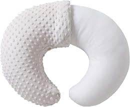 Nursing Pillow and Positioner, Breastfeeding, Bottle Feeding, Baby Sitting Support with Removable Ultra Soft Minky Cover, Tummy Time Support for Baby Boys and Girls (Beige) - Best Deal Finder