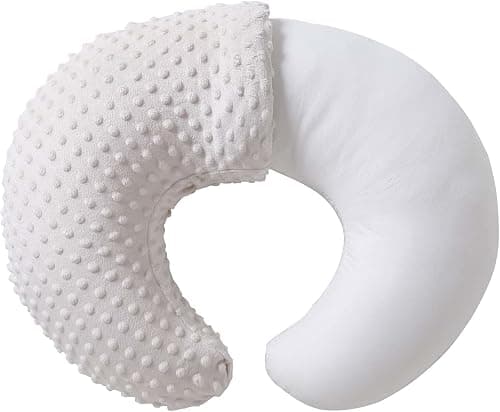Nursing Pillow and Positioner, Breastfeeding, Bottle Feeding, Baby Sitting Support with Removable Ultra Soft Minky Cover, Tummy Time Support for Baby Boys and Girls (Beige) على Amazon.ae - متتبع الأسعار