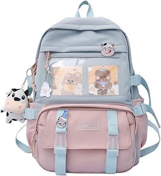 Kawaii Backpack With Pins Kawaii School Backpack Cute Aesthetic, Backpack Kawaii Backpack Aesthetic Kawaii Accessories, - Amazon.ae Price Tracker