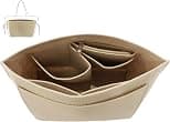 Lmeison Purse Organizer Insert, Bag in Bag Felt Fabric Handbag Organizer, 5 Sizes for Speedy Neverfull, Lightweight-Beige with Cup Design, Medium - Best Deal Finder