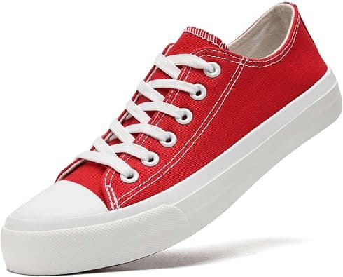 Womens Canvas Shoes Low Top Sneakers Lace Up Canvas Shoes for Men Fashion Casual Shoes Walking Comfortable Shoes on Amazon.ae - Price Tracker