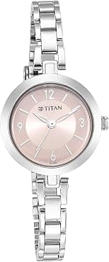 Titan Lagan Analogue Round Pink Dial Stainless Steel strap Watches for Women-2598SM06 - Best Deal Finder