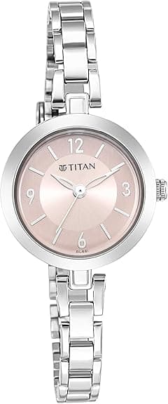 Titan Lagan Analogue Round Pink Dial Stainless Steel strap Watches for Women-2598SM06 - Amazon.ae Price Tracker