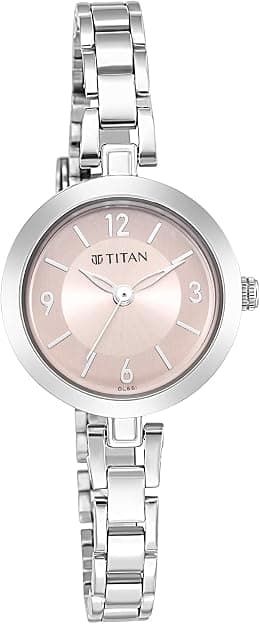 Titan Lagan Analogue Round Pink Dial Stainless Steel strap Watches for Women-2598SM06 - Best Deal Finder
