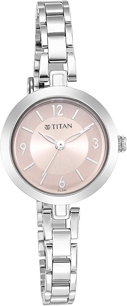 Titan Lagan Analogue Round Pink Dial Stainless Steel strap Watches for Women-2598SM06 on Amazon.ae - Price Tracker