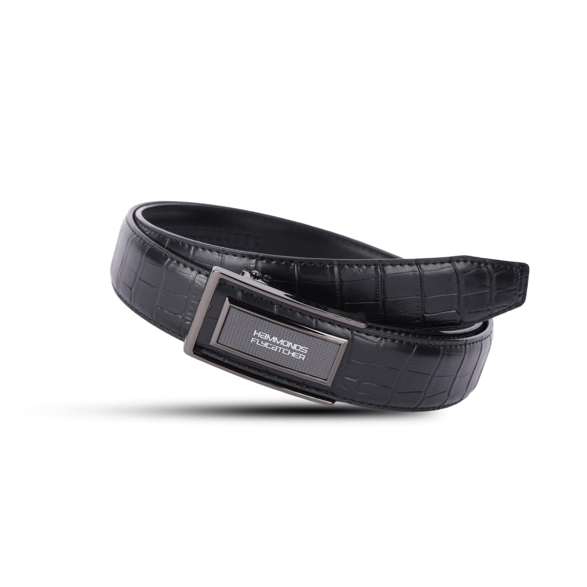 HAMMONDS FLYCATCHER Genuine Leather Belt for Men, Premium Leather Belt with Auto Lock mechanism, Mens Belt Leather Branded with Slide Lock, Stylish Hidden Tail Design for Everyday Wear on Amazon.ae - Price Tracker
