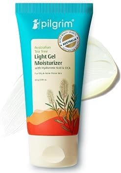 Pilgrim Australian Tea Tree oil free moisturizer for face for oily & acne prone skin with Hyaluronic acid & CICA |Tea tree light non-oily moisturizer for face |Face moisturizer for women & men | 80 gm on Amazon.ae - Price Tracker