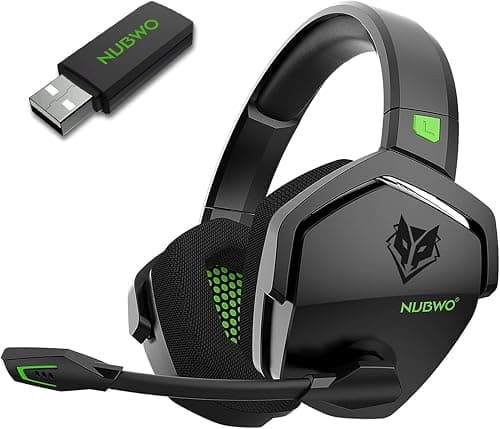 NUBWO G06 Dual Wireless Gaming Headset with Microphone for PS5, PS4, PC, Mobile, Switch: 2.4GHz Wireless + Bluetooth - 100 Hr Battery - 50mm Drivers - Green on Amazon - Best Deal Finder