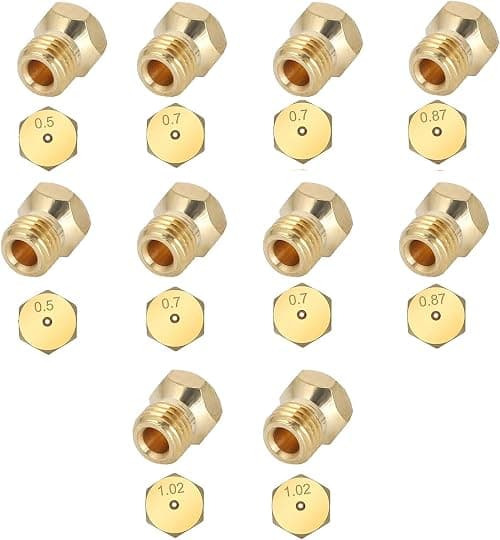 10 Pcs Burner Gas Hob LPG Conversion Kit, Burner Gas Hob LPG Conversion Kit, 0.5/0.7/0.87/1.02 Lpg Gas Burner, Jets Nozzles Injectors Set, Easy-to-Install Hob Gas Hob Accessory Nozzles على Amazon.ae - متتبع الأسعار