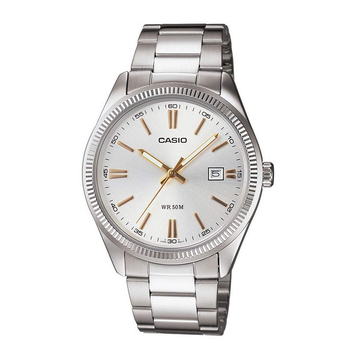 Casio Men's Watch - MTP-1302D-7A2VDF Silver/Gold Dial, Silver Band on Amazon.ae - Price Tracker