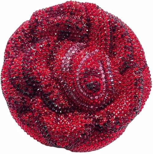 Luxury 3D Rose Flower Clutch Purse for Women Full Crystal Handbag Party Diamond Evening Bag Mini Wedding Purse on Amazon.ae - Price Tracker