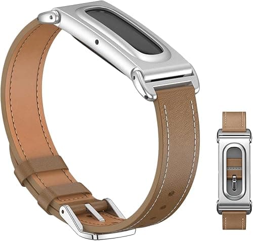 Premium Microfiber Leather Strap Replacement for Fitbit Air, Ultra-Thin Band with Movable Metal Case & Quick Release Design, Adjustable Wristband with Pin Buckle for Screenless Fitness Tracker على Amazon.ae - متتبع الأسعار