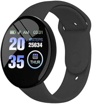 D18 Smart Bracelet Fitness Watch, 1.44" Screen Bluetooth Smart Band with Heart Rate, Sleep Check, Step Counter, IP65 Waterproof, Alarm, Camera Control, Call & Message Alerts – Black على Amazon.ae - متتبع الأسعار
