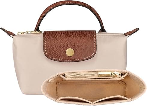 Purse Organizer, Folding Tote Bag insert, Multi-Pocket Felt Handbag, for Small Tote Bag Organizer for Long champ (Beige) on Amazon.ae - Price Tracker