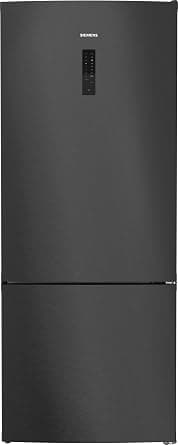 Siemens KG76NCXE0M iQ500 Free-Standing Fridge Freezer, 587 Liters Liters Net Capacity, Bottom Freezer, Total noFrost, Brushed Black Steel, German Engineering, 3 Years Warranty على Amazon.ae - متتبع الأسعار
