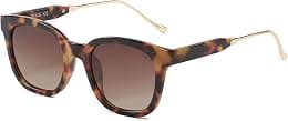 SOJOS Classic Square Polarized Sunglasses for Women Men Retro Trendy UV400 Sunnies SJ2050 - Best Deal Finder