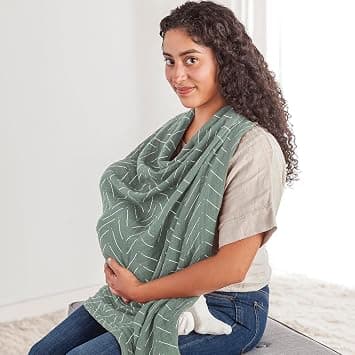 Itzy Ritzy Breastfeeding Boss Multi-Use Cover – A Nursing Cover, Swaddle, Car Seat Cover, Tummy Time Mat & Burp Cloth All in One – Made of Soft Muslin Fabric & Measures 47” x 47” (Sage Mudcloth) on Amazon.ae - Price Tracker
