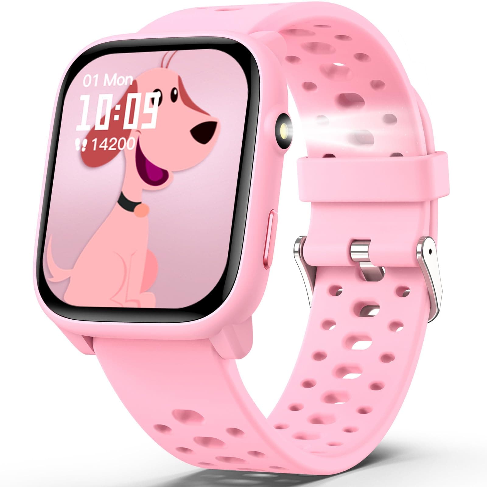 Mgaolo Kids Smart Watch 1.85" Upgrade - Fitness Tracker with Heart Rate Sleep Monitor, 100+ Sports Modes, 12 Puzzle Games, Activity Tracker for Boys Girls Outdoor Fun (Pink) on Amazon.ae - Price Tracker