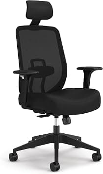 HON Altern Ergonomic Office Chair with Headrest, Arms, Wheels, Foam Cushion Seat, Mid Back Home Office Desk Chair Comfy, Height Adjustable Arms, Synchro-Tilt, Seat-Slide, Black on Amazon.ae - Price Tracker
