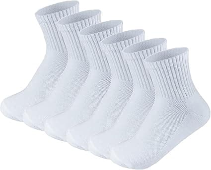 6 Pairs Kids Socks - Boys and Girls - Atletic Ankle Quarter Kids Sock - Soft Breathable Mesh - Childrens School Uniform on Amazon.ae - Price Tracker