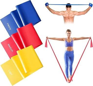 Suright 2M Resistance Bands, Skin-Friendly Long Resistance Bands Set Women/Men, Exercise Bands Pilates Bands with 3 Resistance Levels, Ideal for Stretching, Yoga, Gym, Fitness - Best Deal Finder