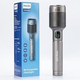 PHILIPS 9000mAh LED Torch Light, 3000LM Flashlight with Telescopic Zoomable, 1000M Coverage, 60W High Power Rechargeable Handheld Flash Light for Indoor, Camping, Exploration, Emergency Lighting - Best Deal Finder
