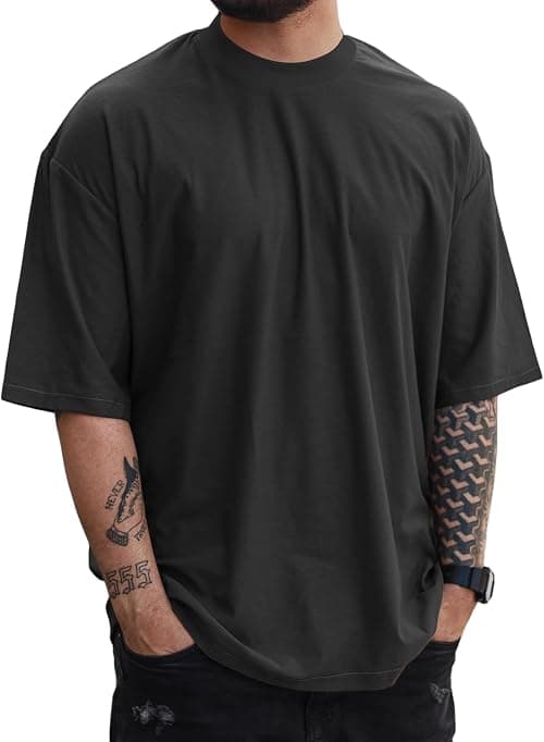 Men's Plus-Size, Short-Sleeved, Solid Color Casual Workout T-Shirt on Amazon - Best Deal Finder
