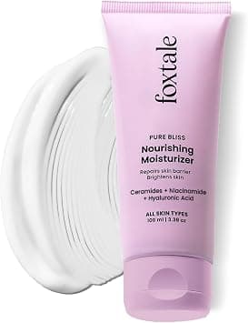 FoxTale Nourishing Face Moisturizer with Niacinamide for 24 Hr Hydration, Lightweight & Non-Sticky, For Soft & Glowing Skin, Men & Women, All Skin Types, 100 ml - Best Deal Finder