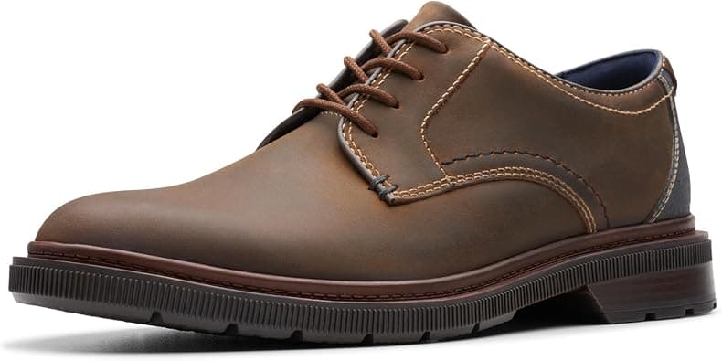 Clarks Men's Burchill Derby Oxford, Beeswax Leather, 42.5 EU on Amazon.ae - Price Tracker