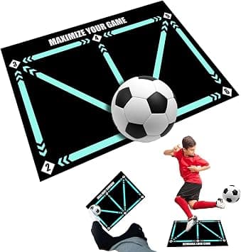 Football Footstep Training Mat, with Soccer sock, Dribble Silent Sport Mat, Silent Anti-Skid Shock Absorption Training Mat, Football Doormat Corner Field Training Mat, Training Pace Ball Sport Mat on Amazon.ae - Price Tracker