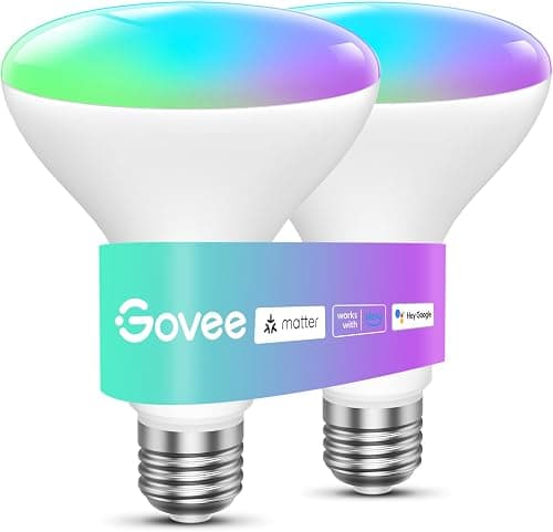 Govee Smart Light Bulbs, 1200 Lumens Dimmable BR30 Bulbs, RGBWW Color Changing Light Bulbs, WiFi LED Bulbs, 16 Million Colors, Work with Alexa, 2 Pack on Amazon.sa - Price Tracker