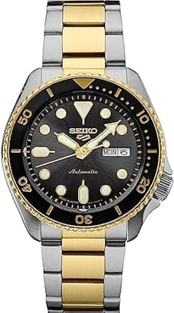 SEIKO SRPK22,Men Sport,GMT,Mechanical,Automatic,Stainless,Two Tone,Charcoal Dial,100m WR on Amazon.ae - Price Tracker
