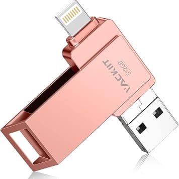 MFi Certified 512GB Flash Drives 3ni1 USB Stick External Storage Compatible for iPhone/PC/iPad/Android/More 3.0 High Speed Devices for Photos and Videos Transfer Storage Backup(Pink) على Amazon.ae - متتبع الأسعار