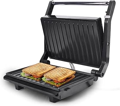Sheffield Classic Non-Stick Sandwich Grill & Toaster Griller | Non-Stick Fixed Grill Plates | 180° Open, LED Indicator | Adjustable Height Control for Perfect Grilling | Best For Gifting on Amazon.ae - Price Tracker