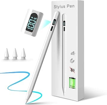 Stylus Pen for Apple Pen 2018-2025- Pencil for Ipad 3X Faster Charge/Work 11H with Palm Rejection/Tilt Sensitivity for iPad 11/10/9/8/7/6th Gen, Air 11/13''(M3), Pro11/12.9/13'',Air3-5,Mini 5/6 White - Best Deal Finder