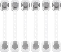 SKY-TOUCH Baby Safety Lock, Child Safety Locks, Multi-Functional Adjustable Double Button Baby Anti-Clip Latch System For Cabinets, Drawers, Fridge, Closet Doors Etc（Pack Of 6） - Amazon.ae Price Tracker