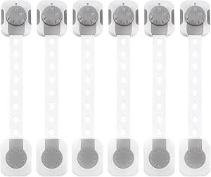 SKY-TOUCH Baby Safety Lock, Child Safety Locks, Multi-Functional Adjustable Double Button Baby Anti-Clip Latch System For Cabinets, Drawers, Fridge, Closet Doors Etc（Pack Of 6） - Amazon.ae Price Tracker