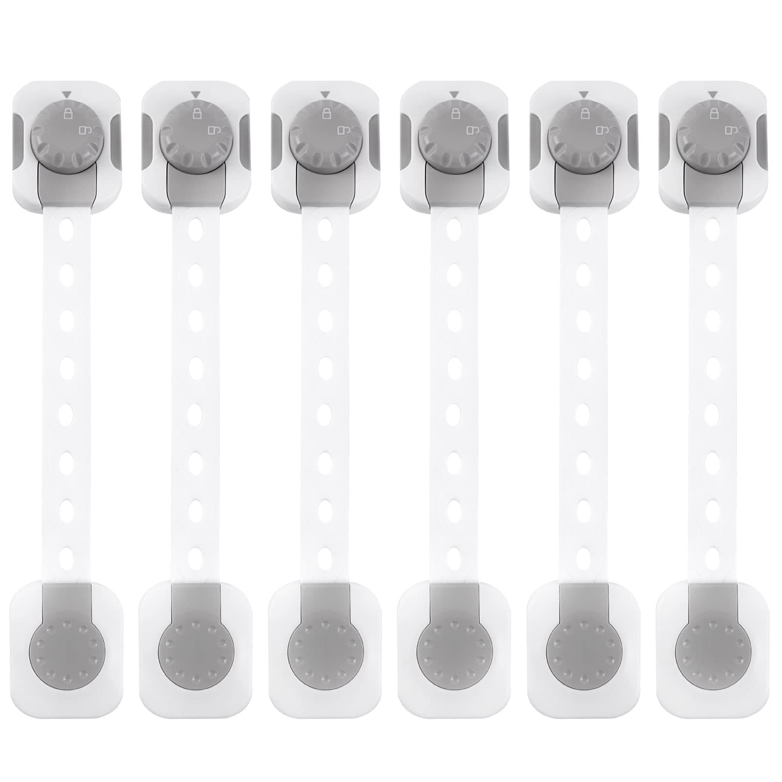 SKY-TOUCH Baby Safety Lock, Child Safety Locks, Multi-Functional Adjustable Double Button Baby Anti-Clip Latch System For Cabinets, Drawers, Fridge, Closet Doors Etc(Pack Of 6) on Amazon.ae - Price Tracker