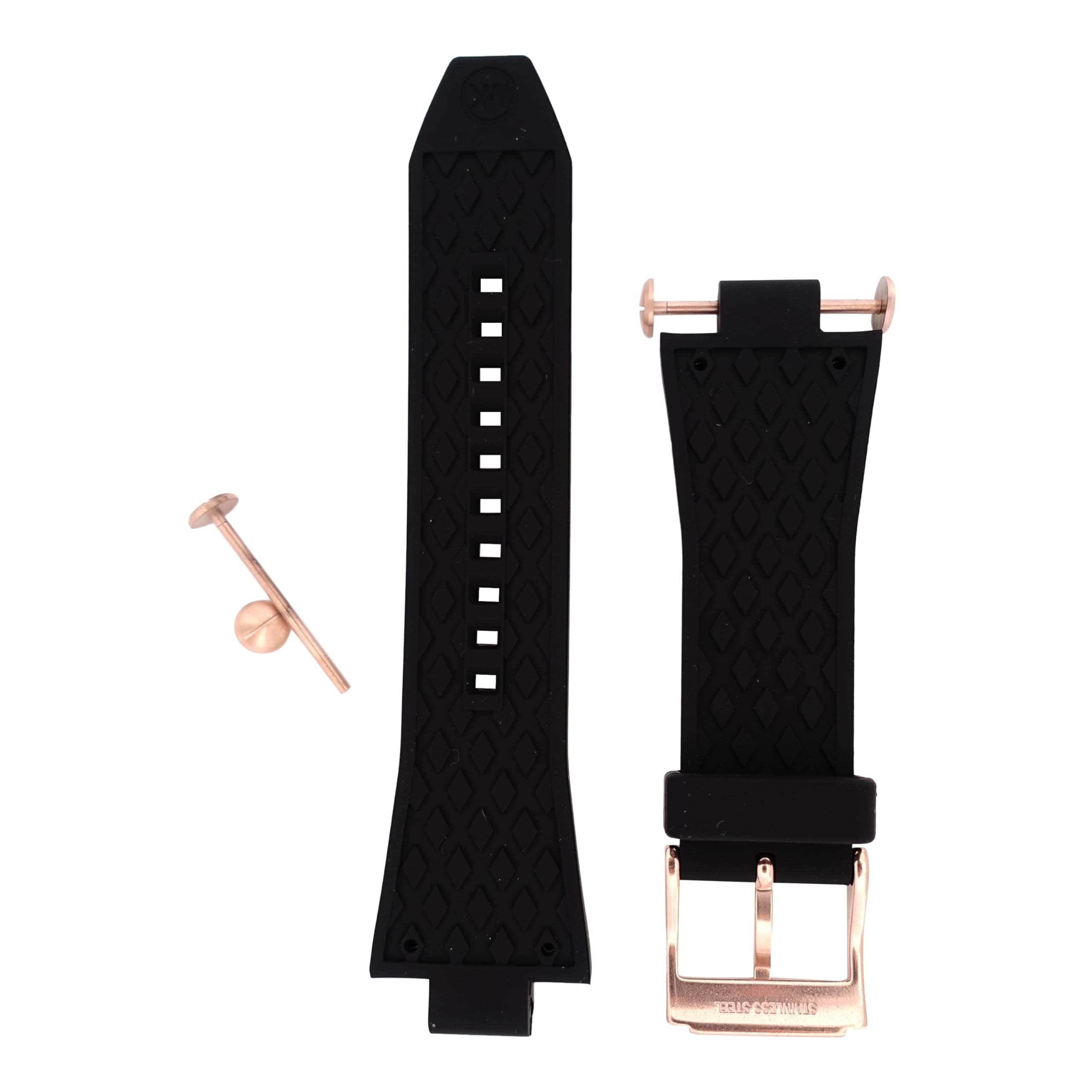 Michael Kors Watch for men, 28 mm, black silicone, original replacement strap for MK8184, black, Strap. on Amazon.ae - Price Tracker