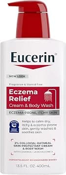 Eucerin Eczema Relief Cream Body Wash Bottle, WHITE,RED, 13.5 Fl Oz (Pack of 1) - Best Deal Finder