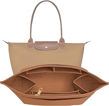 Purse Organizer Insert for Longchamp Le Pliage M Handbag Insert Felt Long Champ Tote Bag Organizer Insert with Cup (EarthColor, Medium) on Amazon.ae - Price Tracker