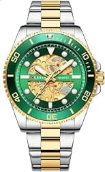 CURREN 8412 Wrist Watch Men's Quartz Sports Brand Luxury Business Waterproof Stainless Steel (TETON GREEN) - Best Deal Finder